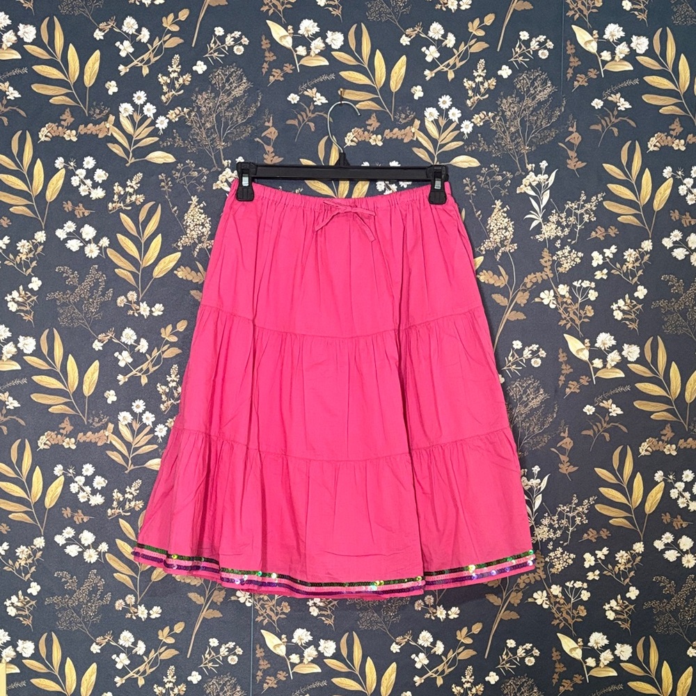 Boden Pink Tiered A-Line Skirt Size Girl’s 13-14Y